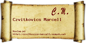 Czvitkovics Marcell névjegykártya