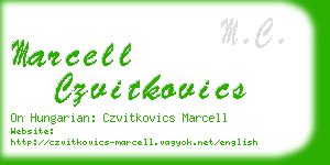 marcell czvitkovics business card